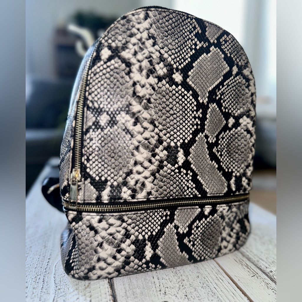 Snake Print Backpack